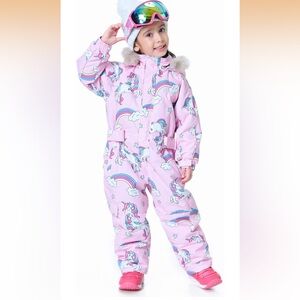 Kids  Waterproof Colorful One Piece Snowsuits Ski Suits Jackets Winter/ 602-bb4